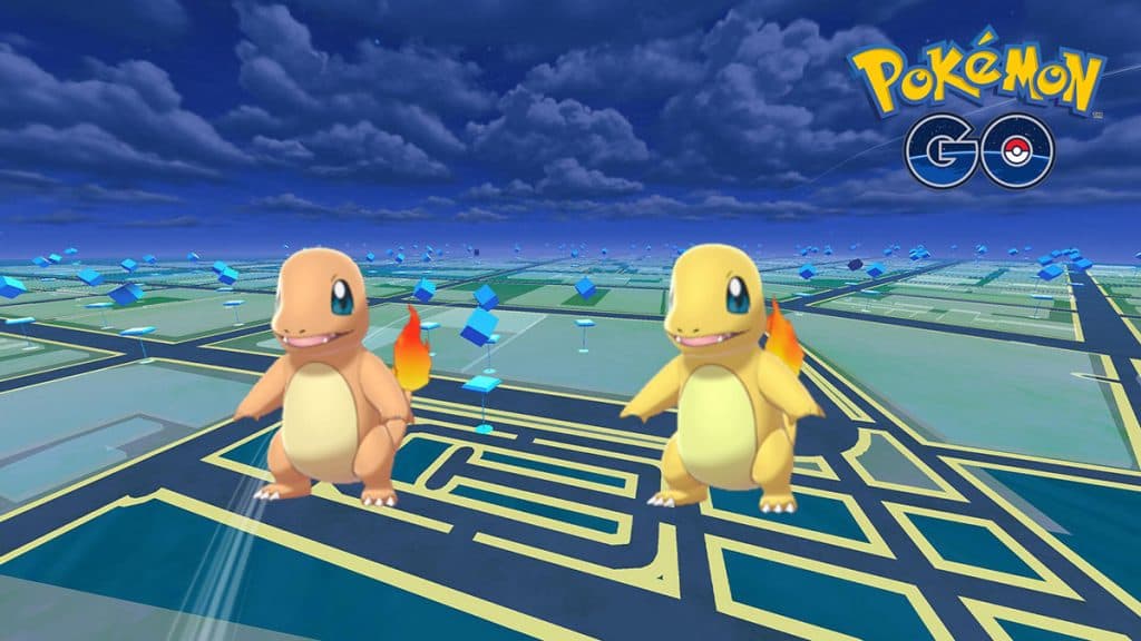 Charmander y Charmander Brillante Pokémon Go