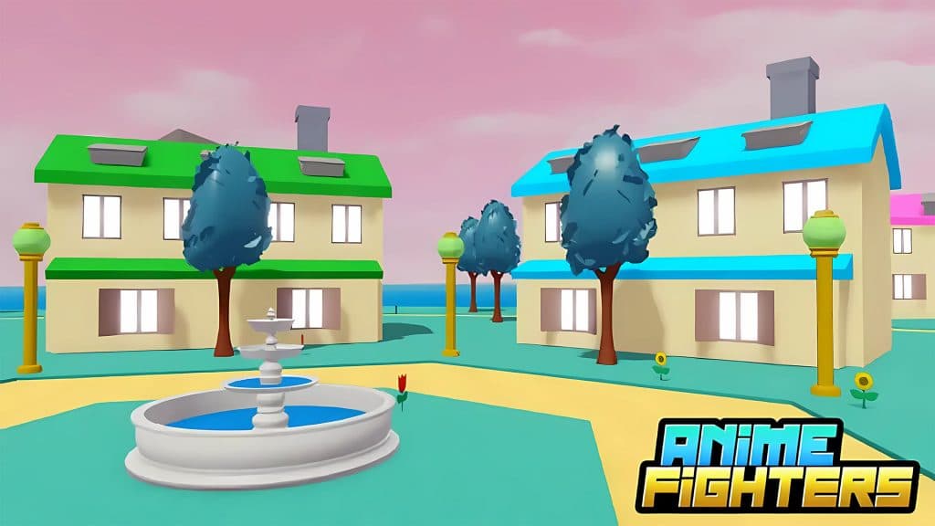 Dos casas en Roblox Anime Fighters Simulator.