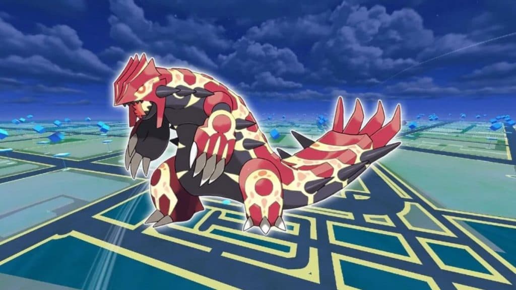 groudon primitivo con fondo de pokemon go