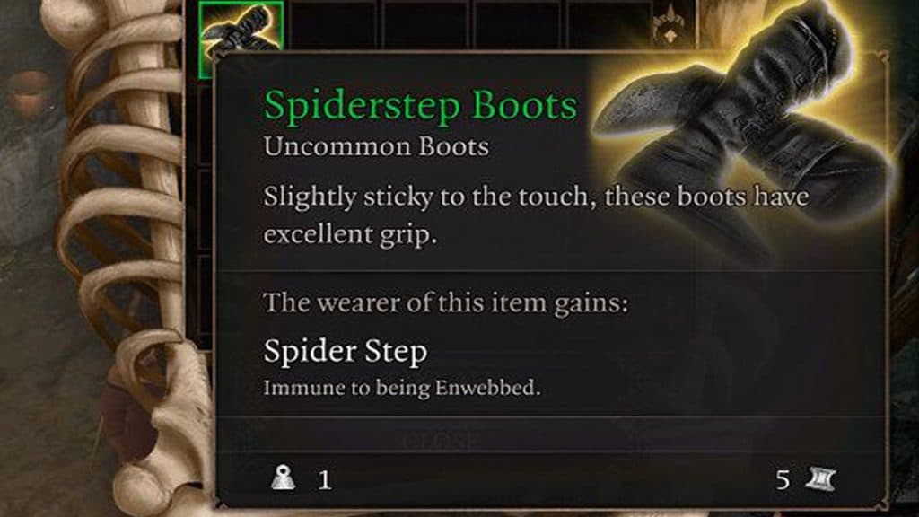 botas baldur's gate 3 spiderstep