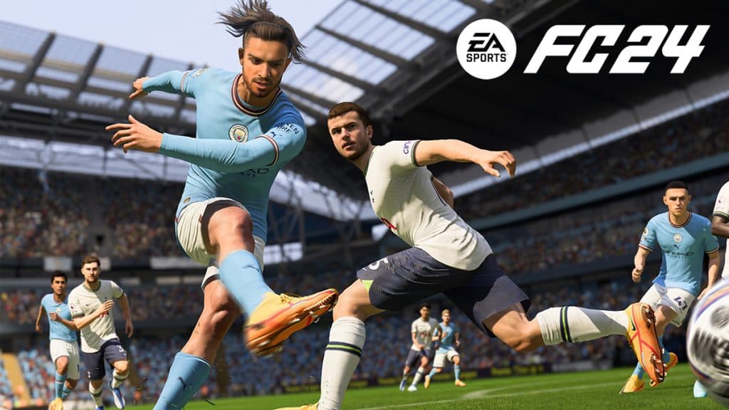 Jack Grealish del Manchester City jugando en un partido contra Tottenham en EA FC 24