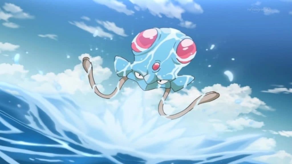 pokemon go hora de foco especies tentacool saltando fuera del agua