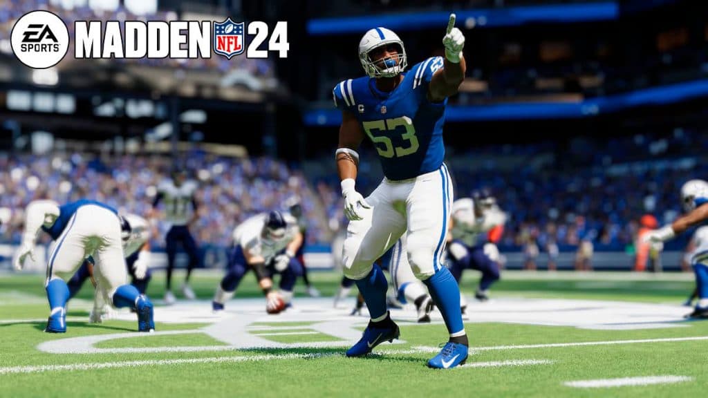 El apoyador de los Indianapolis Colts, Shaquille Leonard, en Madden 24.