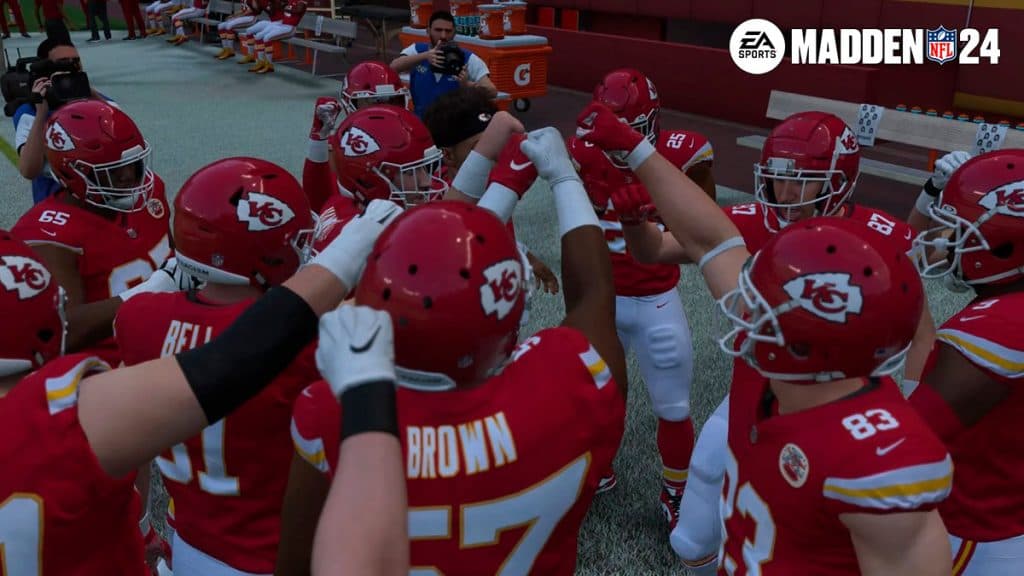 Escuadrón de los Kansas City Chiefs en Madden 24.