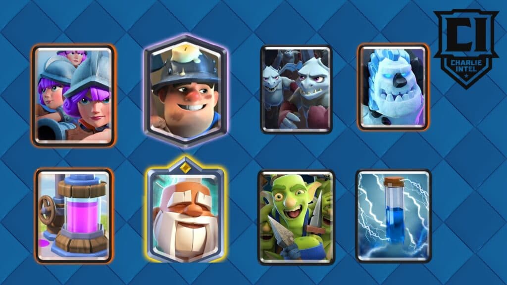 Baraja Monk Miner Three Musketeers en Clash Royale