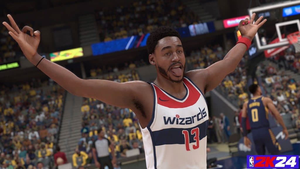 El mago de Washington Jordan Poole en NBA 2K24.