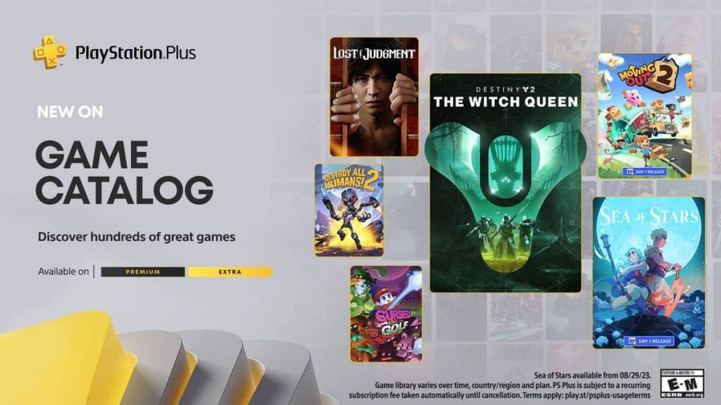 gráfico de juegos de PlayStation plus en agosto