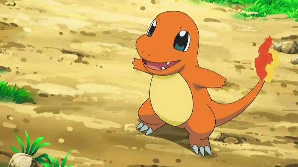 Charmander en el anime Pokémon.