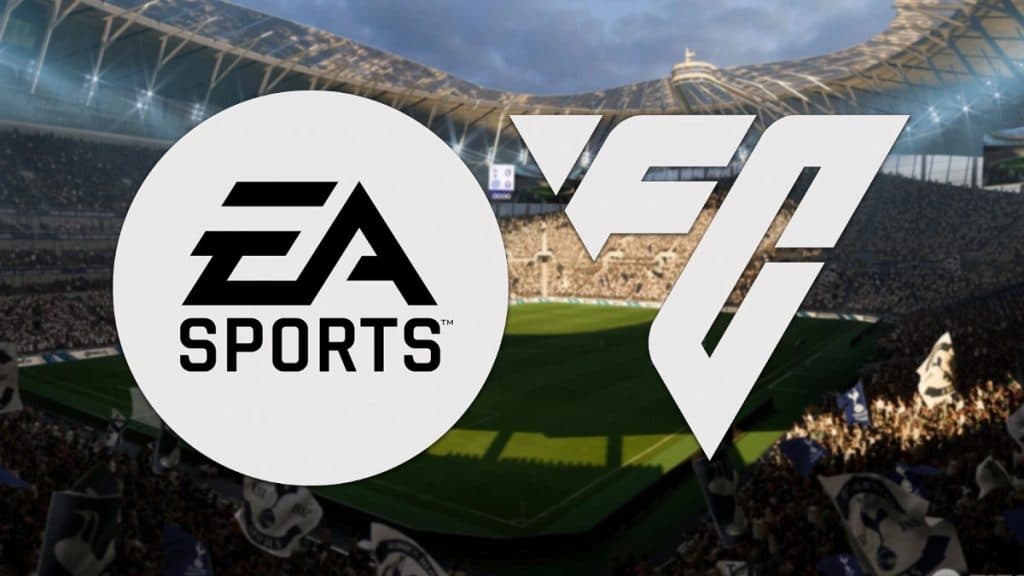 Logotipo de EA Sports FC sobre el campo