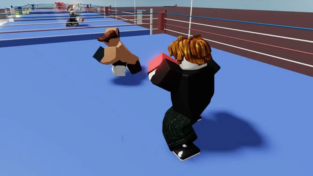 Jugadores de Roblox Untitled Boxing Game peleando