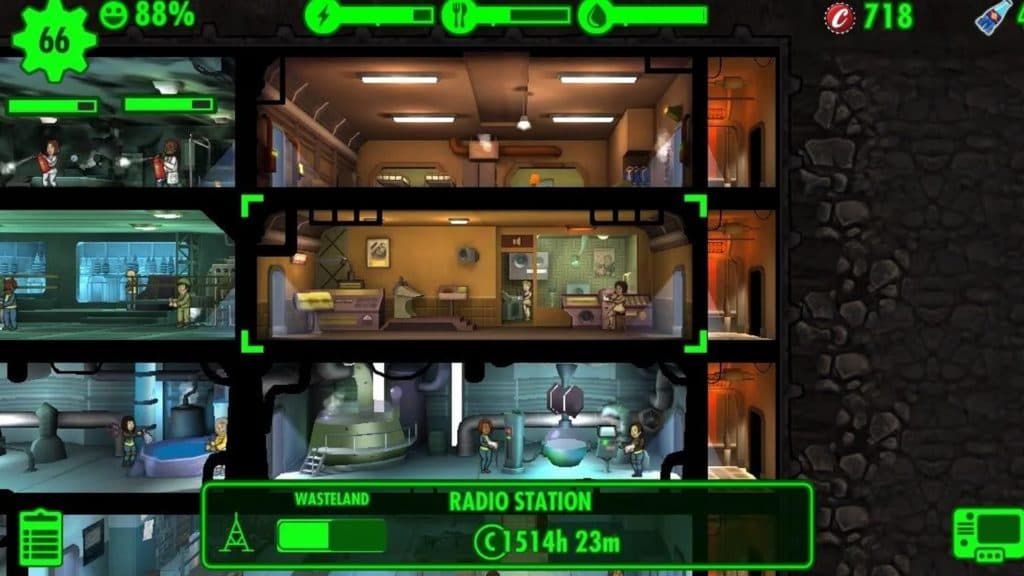 Un estudio de radio en Fallout Shelter