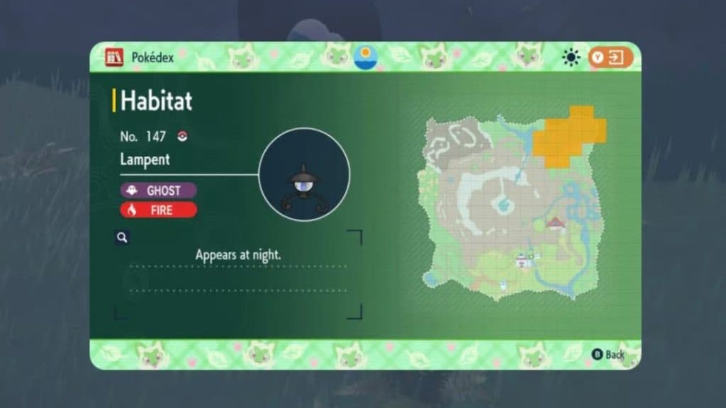 pokemon escarlata y violeta verde azulado máscara dlc ubicación de bosques atemporales en el mapa de la isla kitakami