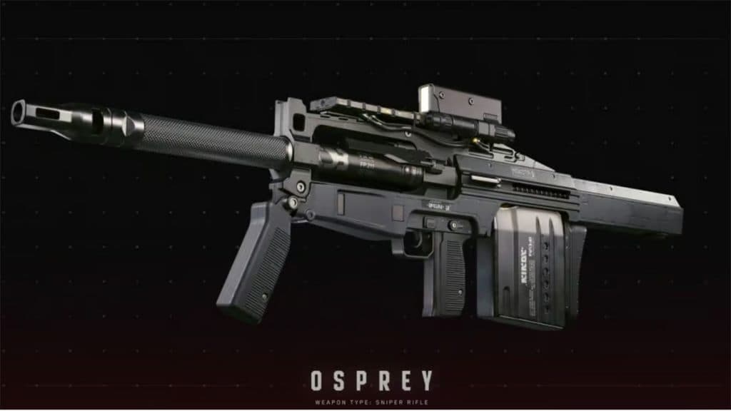 El rifle de francotirador Osprey en Cyberpunk 2077 Phantom Liberty