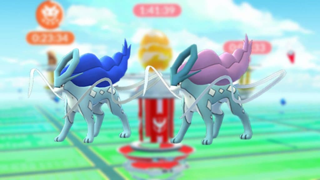 Suicune y Suicune brillante Pokémon Go