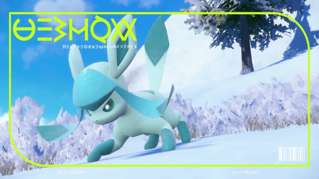 Entrada de Glaceon Pokedex en Pokémon Escarlata y Violeta