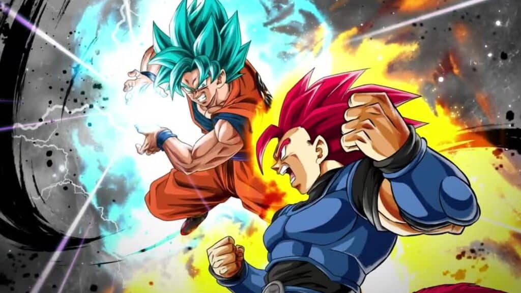 Personajes de Dragon Ball Z peleando entre sí