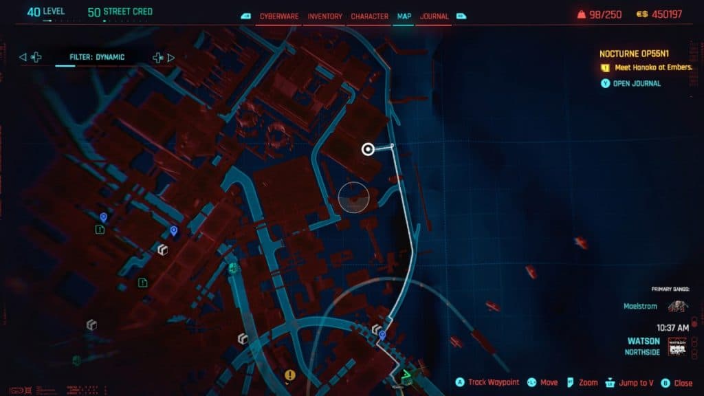 Mapa Cyberpunk 2077 2.0