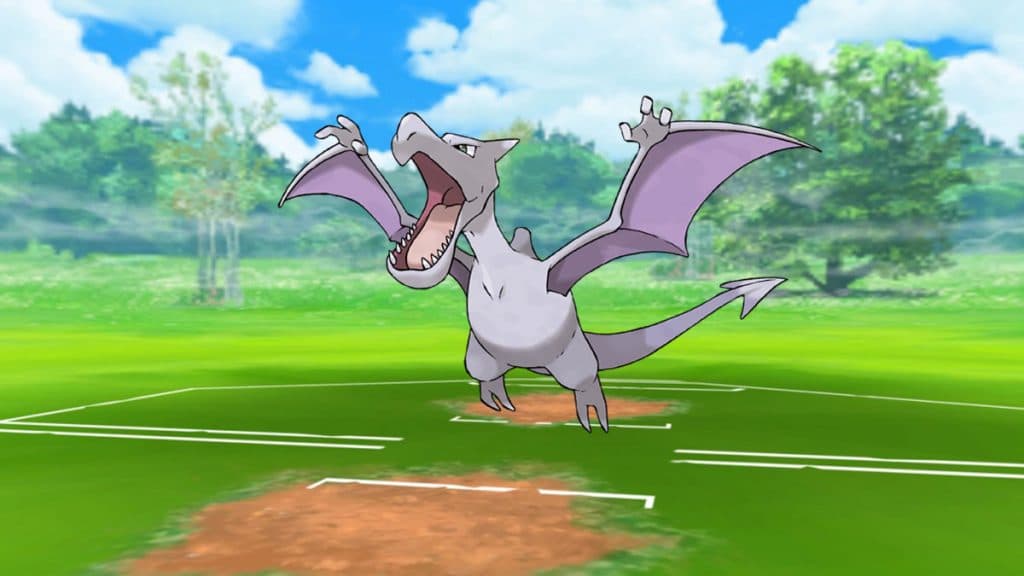 aerodactyl en un pokemon ir campo de batalla