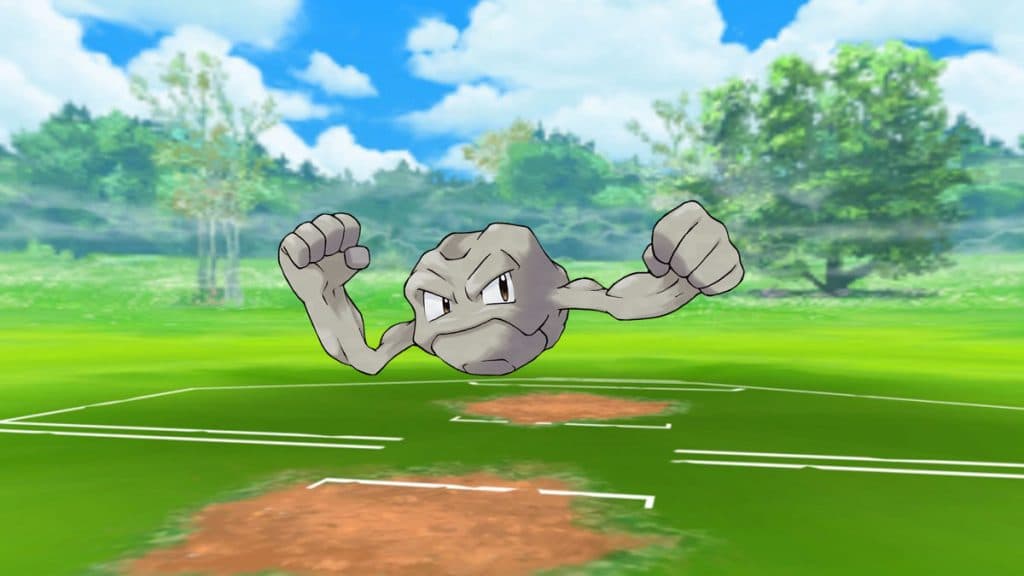 geodude en un pokemon ir campo de batalla