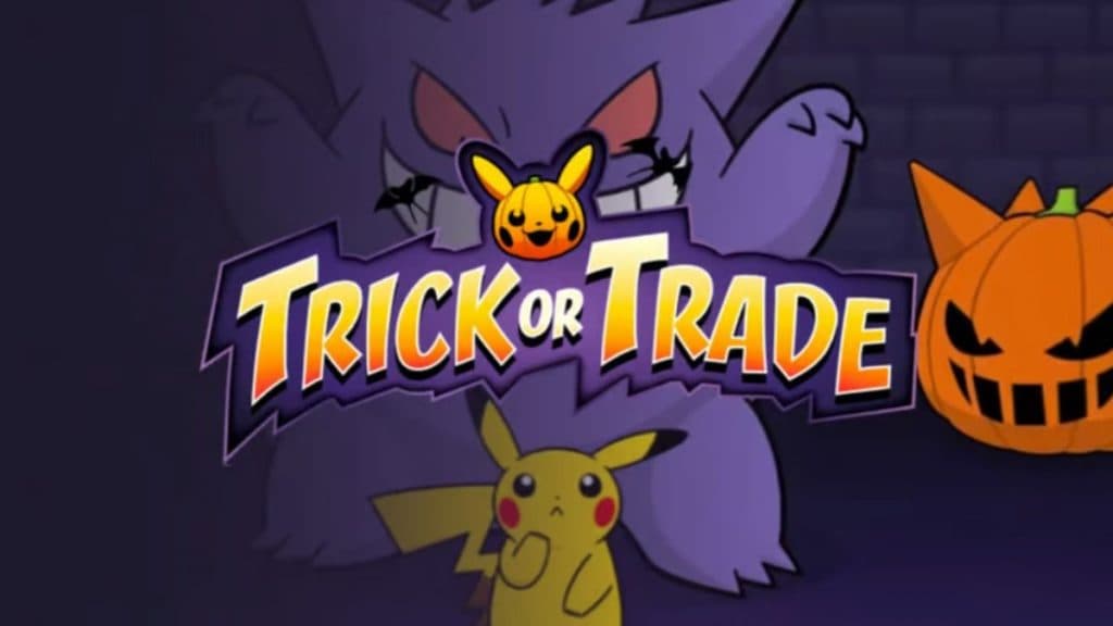 pokemon tcg halloween 2023 truco o conjunto de intercambio con imagen promocional de gengar y pikachu
