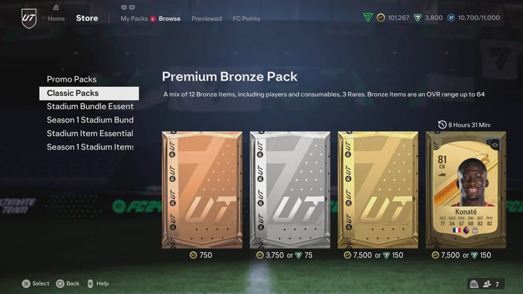 Tienda de packs de EA FC 24 Ultimate Team