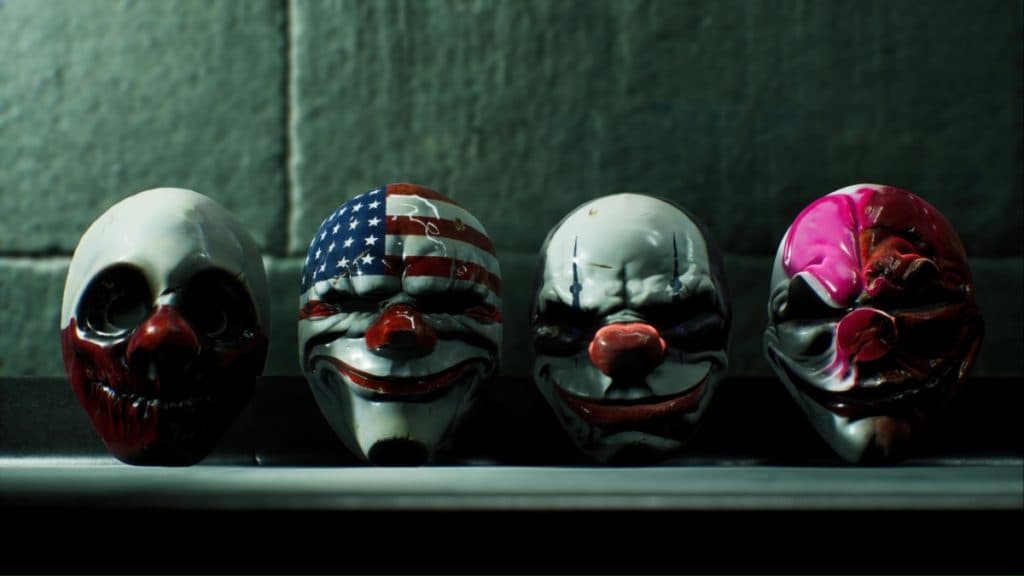 Las icónicas máscaras de Payday en Payday 3.