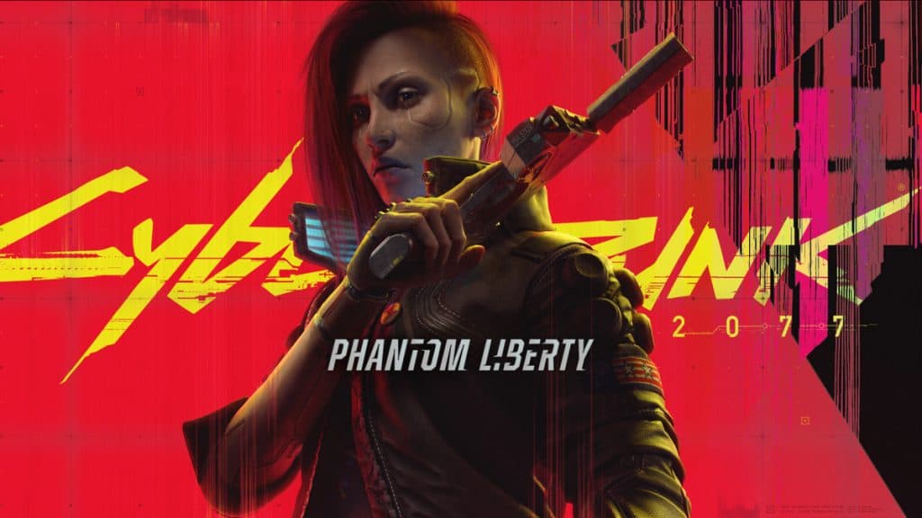 Personaje que sostiene un arma en Cyberpunk 2077 Phantom Liberty DLC