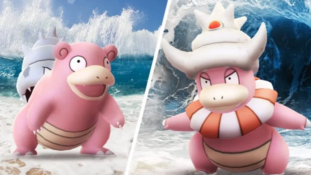 Pokémon Go Spotlight Hour Especies Slowpoke Evolución Slowbro y Slowking Imagen promocional