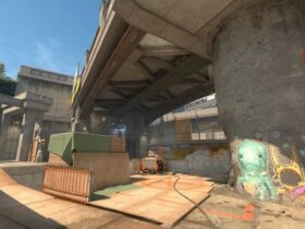 The B bomb site in Overpass for CS2