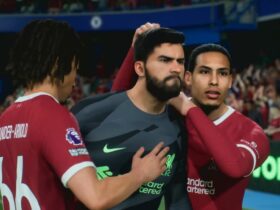 Liverpool players celebrating in EA FC 24