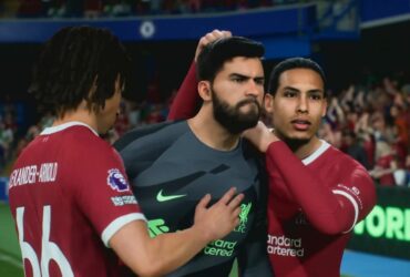 Liverpool players celebrating in EA FC 24