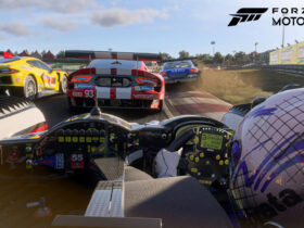 Cars racing in Forza Motorsport