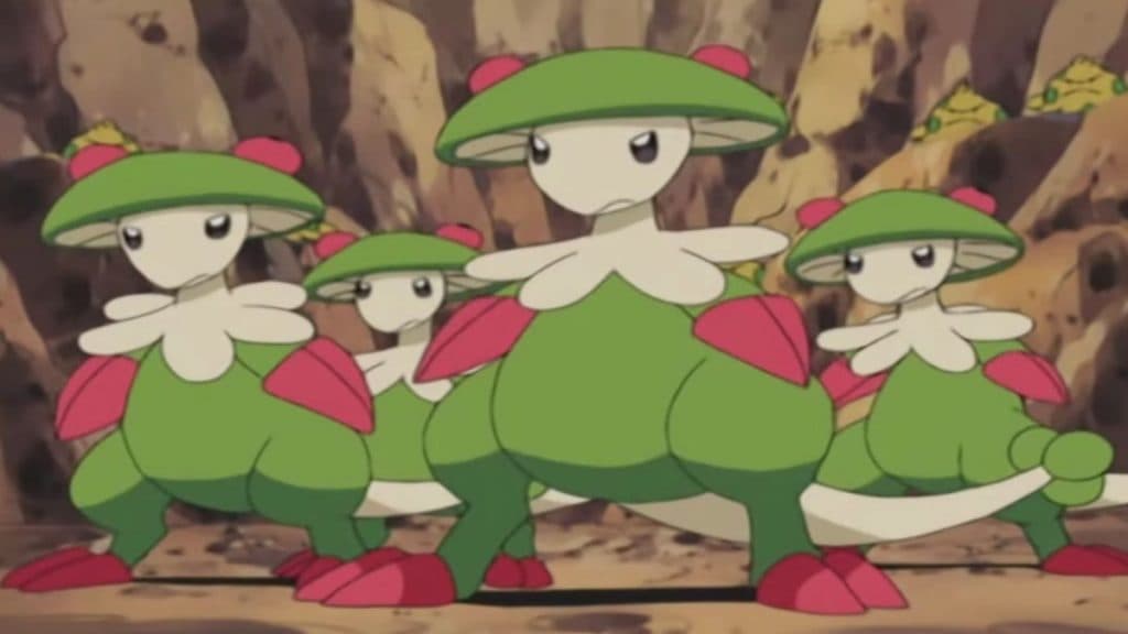 pokemon go especie breloom como grupo en el anime