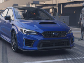 A Subaru in Forza Motorsport