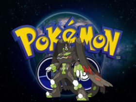 pokemon go zygarde 100% form promo image with game logo