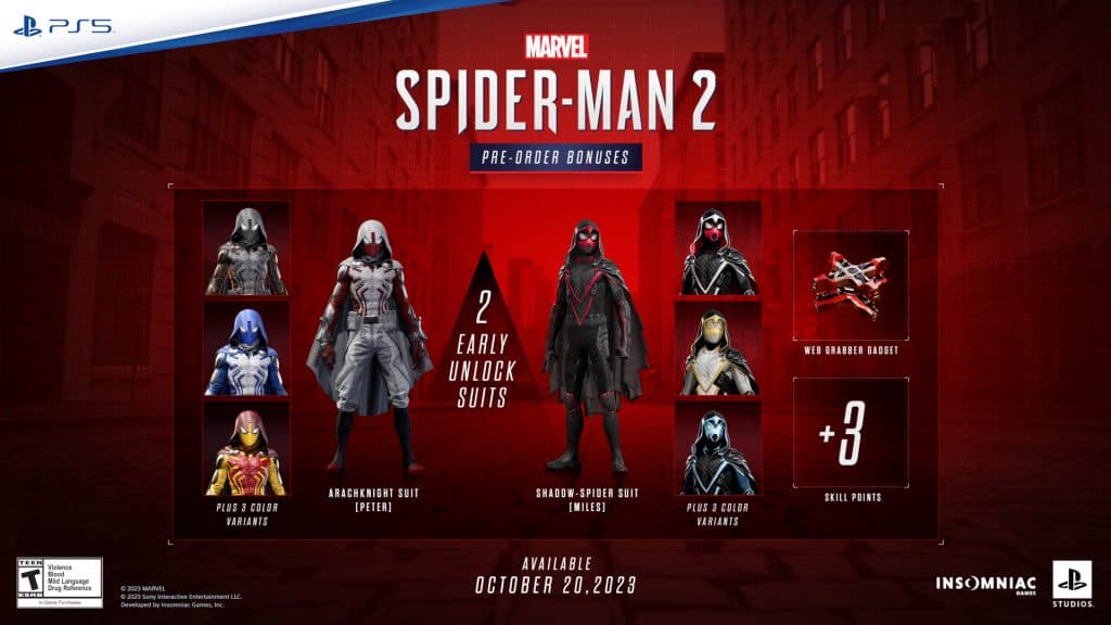 Bonificaciones por reserva de Marvel's Spider-Man 2 para todas las ediciones