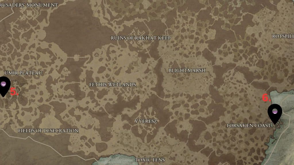 Proveedor de curiosidades en la región de la Costa Abandonada de Diablo 4