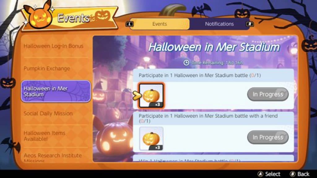 Halloween en el estadio Mer Pokémon Unite