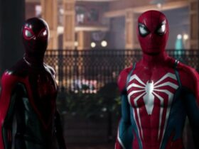 Miles and Peter in their Spider-Men suits in Marvel