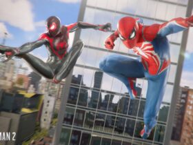 Peter and Miles web slinging in Marvel