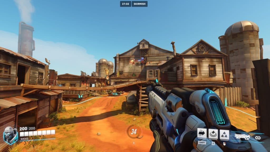 Entrenamiento de puntería en el mapa Junkertown de Overwatch