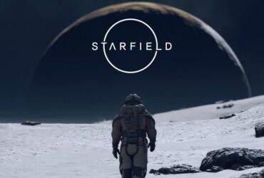 starfield player walking on a moon