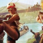 dead island 2 characters killing zombies poster