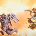 gibraltar and conduit celebrating mid-air in apex legends ignite trailer