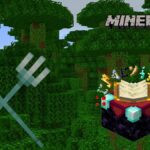 Tridents and an enchantment book in Minecraft