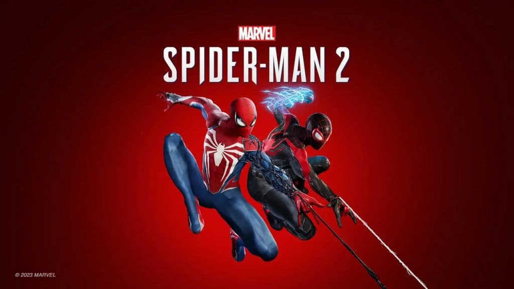 Portada de Marvel's Spider-Man 2 con Peter Parker y Miles Morales