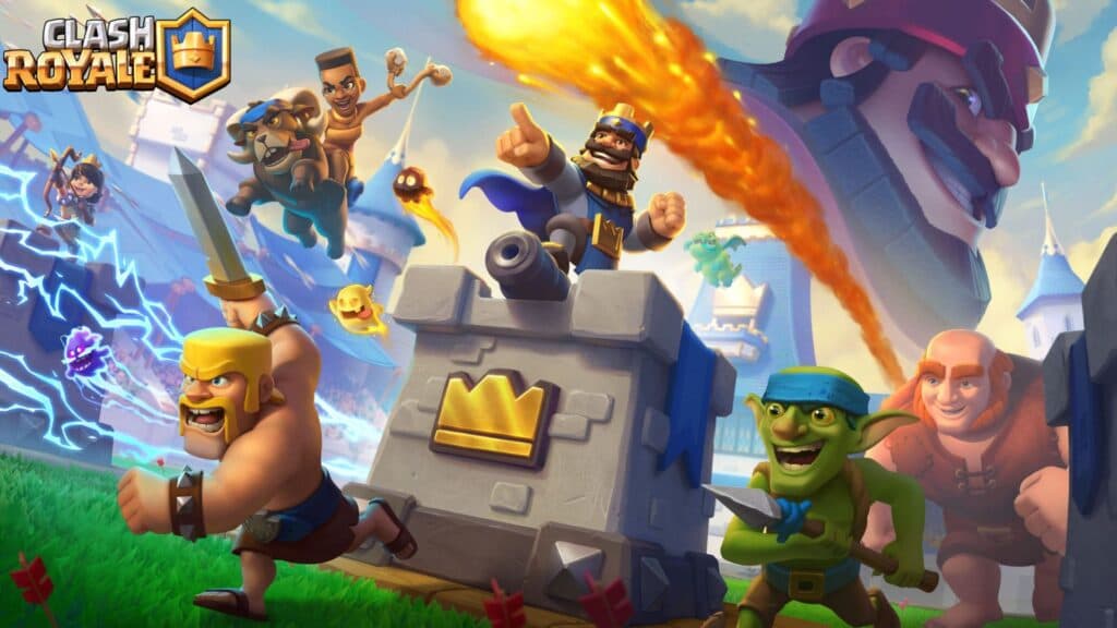 Bárbaros y otras tropas de Clash Royale en guerra