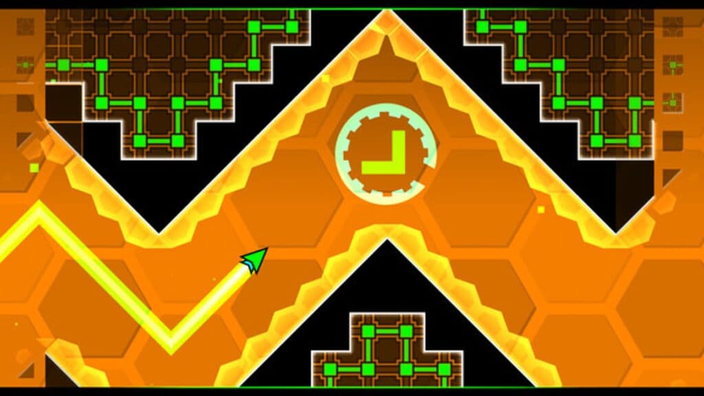 Un nivel en Geometry Dash