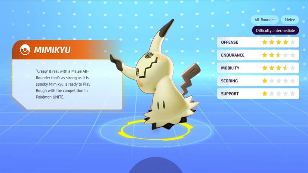 Mimikyu en Pokémon Unite