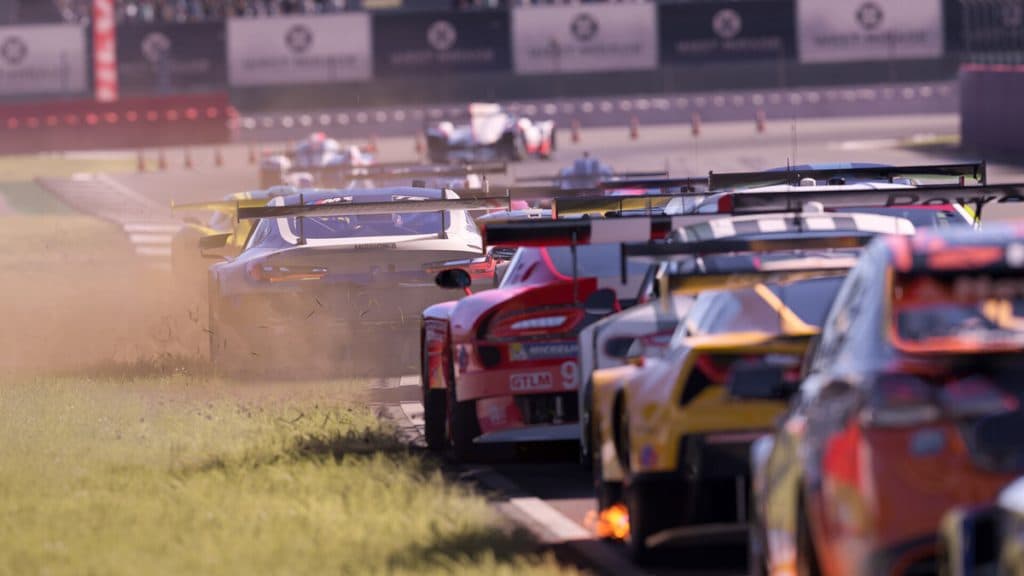 una toma del juego de la carrera en Forza Motorsport